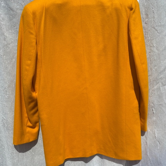 NWOT 80s Vintage Yellow Wool Studio Michelle Stuart Blazer Small Oversized - Picture 10 of 13